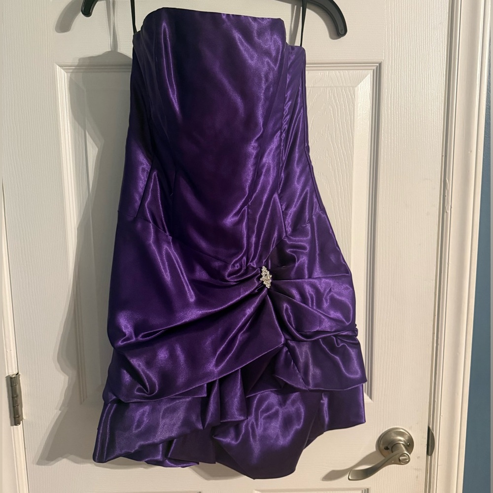 Jessica McClintock for Gunners Sax purple bubble dress